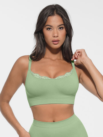 Comfort Lace Bra - Green