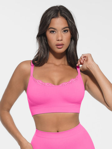 Comfort Lace Bra - Pink