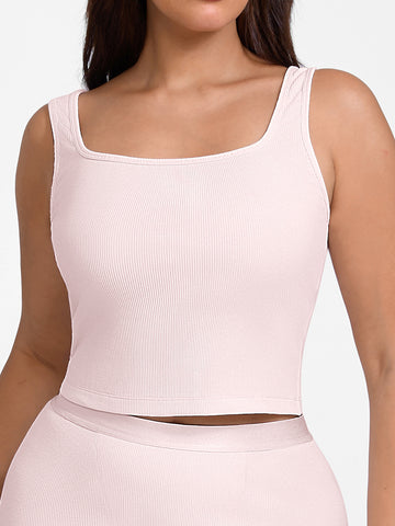 Lounge Ribbed Tank Top - Pink