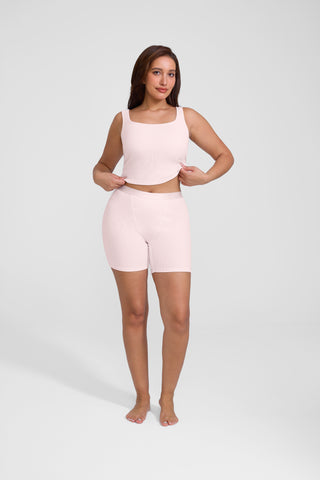 Lounge Ribbed Tank Top - Pink