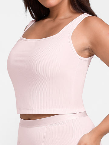 Lounge Ribbed Tank Top - Pink