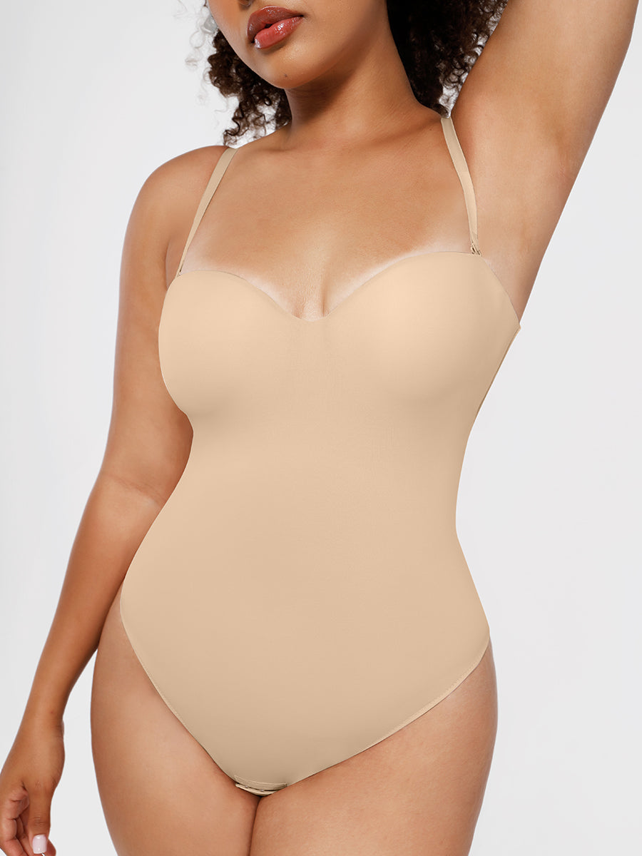 Bustier Corset Bodysuit - Nude