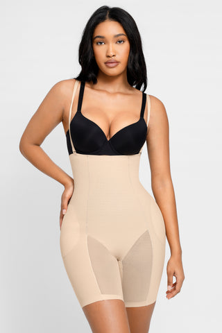 Curve Luxe Maximum Effect Padded Body Shaper - Nude