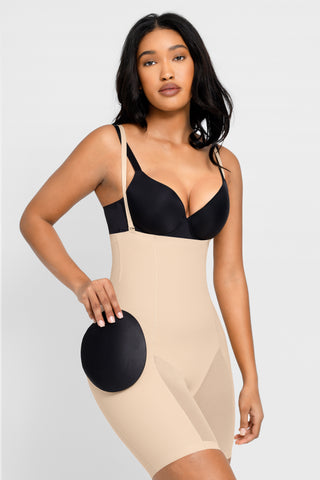 Curve Luxe Maximum Effect Padded Body Shaper - Nude