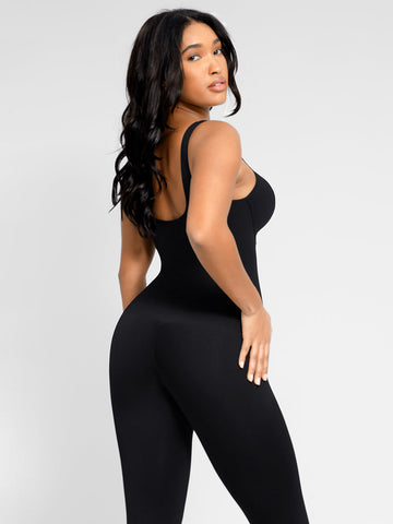 All Day Sculpting Flare Jumpsuit - Black