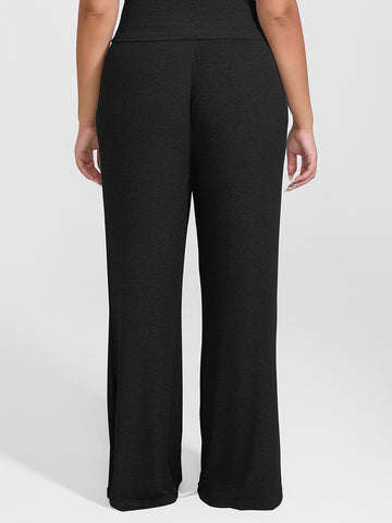 Lounge Ribbed Pants - Black