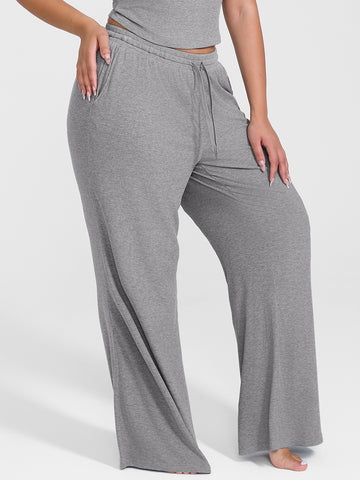 Lounge Ribbed Pants - Grey