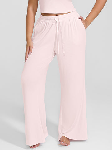 Lounge Ribbed Pants - Pink