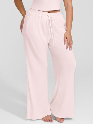 Lounge Ribbed Pants - Pink