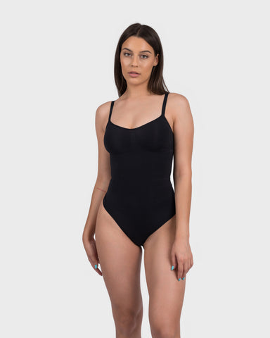Ultimate Sculpt Thong Bodysuit - Black