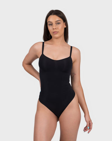 Ultimate Sculpt Thong Bodysuit - Black