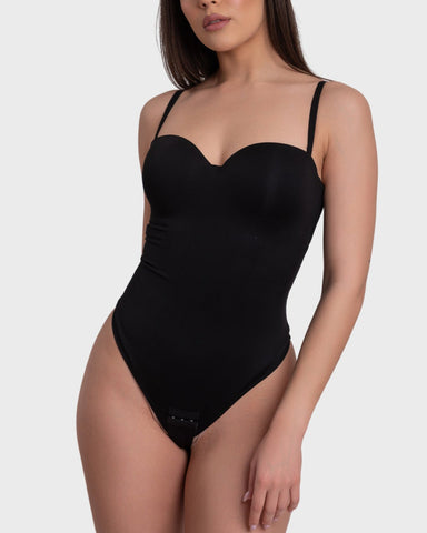 Bustier Corset Bodysuit - Black
