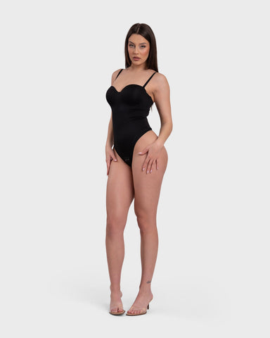 Bustier Corset Bodysuit - Black