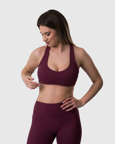Core Sports Bra - Burgundy