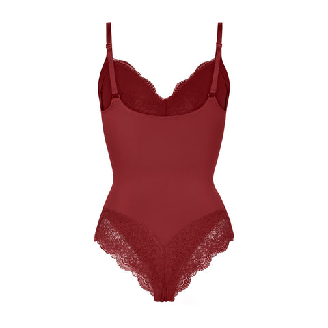 Mariella Lace Shaping Bodysuit - Red