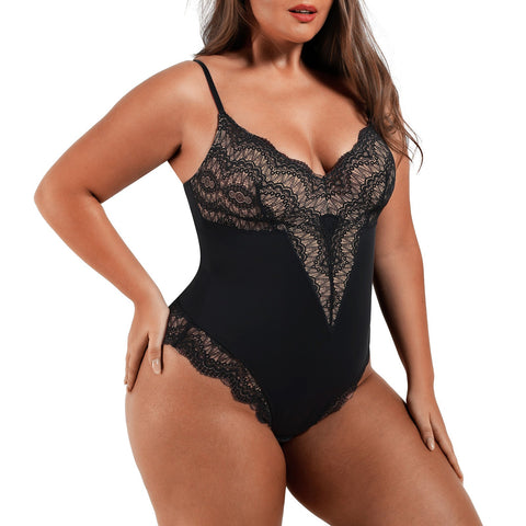 Mariella Lace Shaping Bodysuit - Black