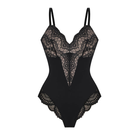 Mariella Lace Shaping Bodysuit - Black