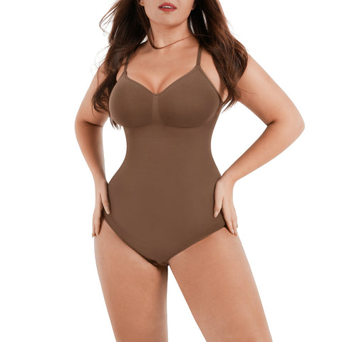 Ultimate Sculpt Thong Bodysuit - Brown